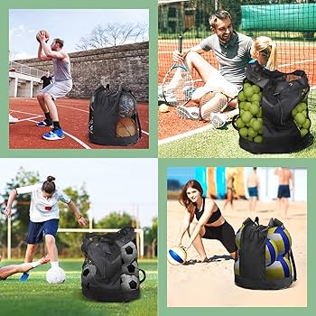 Amazon.com : Brynnl Extra Ball Bag,Large Mesh Equipment Bag